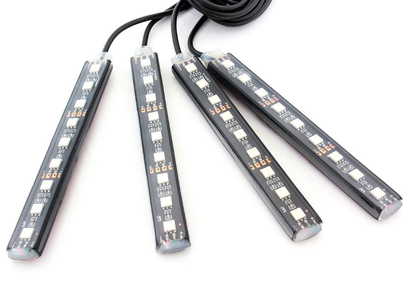 Zestaw LED z pilotem i kontrolerem do auta