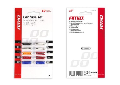 Zestaw 10 bezpieczników Amio