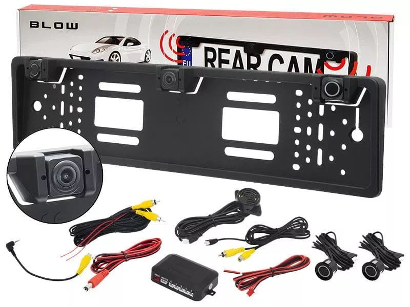 Kamera cofania z czujnikami parkowania w rejestracji