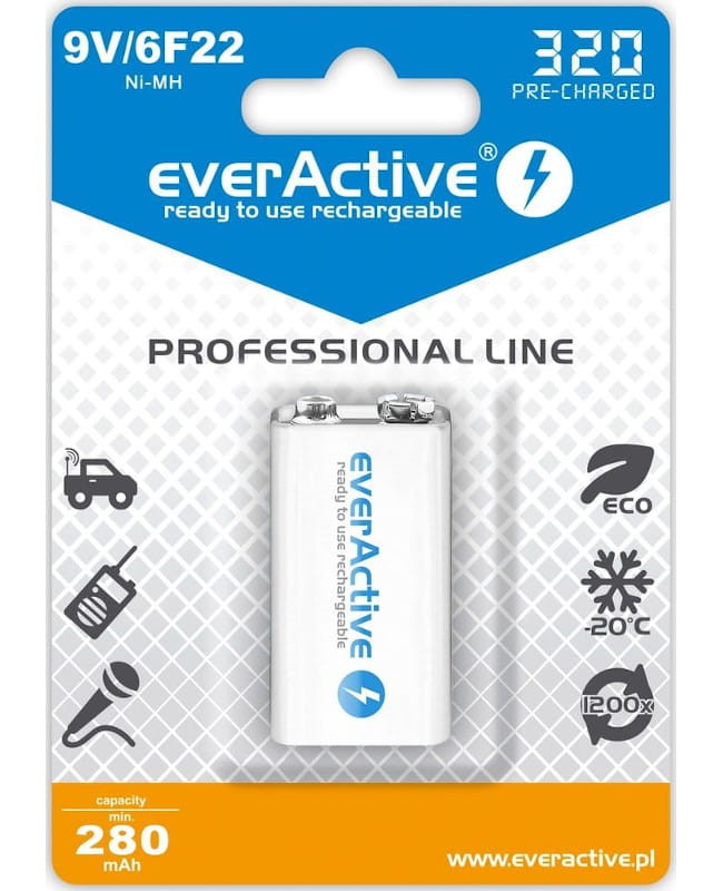 Akumulatorek everActive 9V