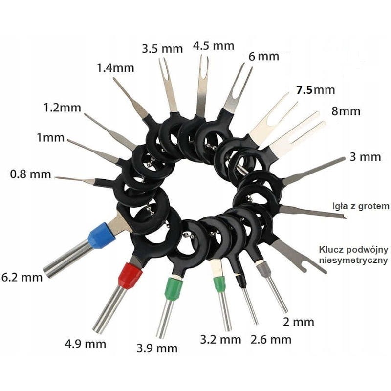 Klucze do pinów 18 elementów