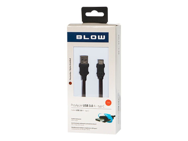 Kabel USB 3.0 typ C w oplocie
