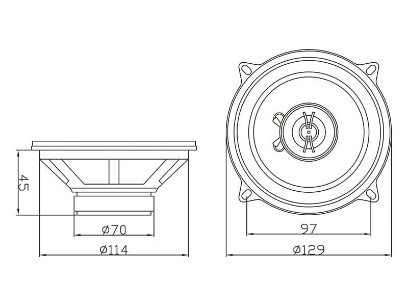 Głośnik 13cm 120W 2-drożny