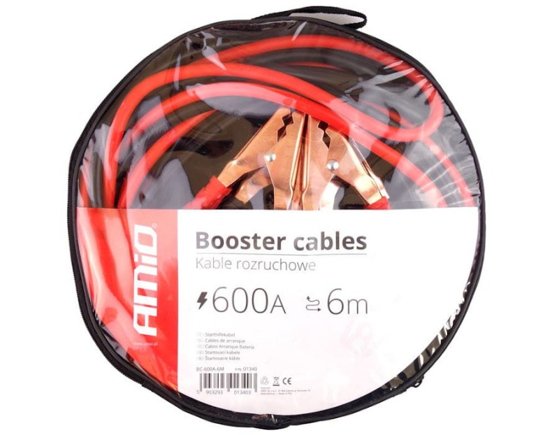Kable rozruchowe z klemami 600A
