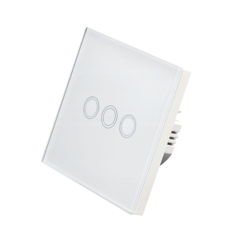 Włącznik szklany biały