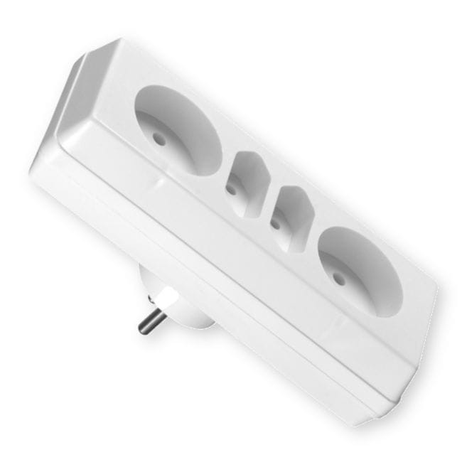 Rozgałęźnik 1 gniazdo na 4 gniazda 230V 10A