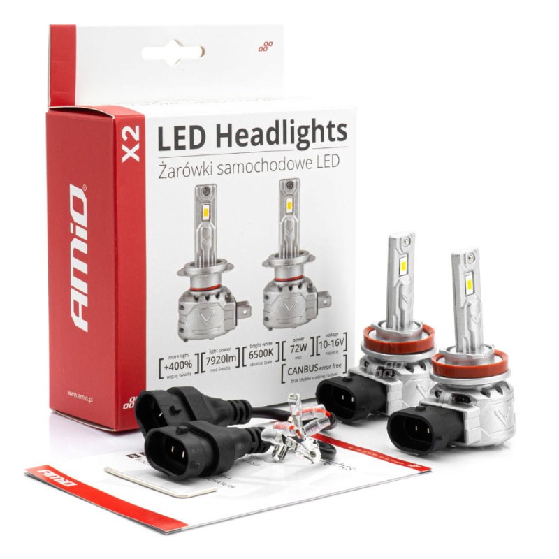 Komplet żarówek LED H11