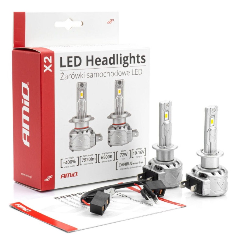 Komplet żarówek LED H1