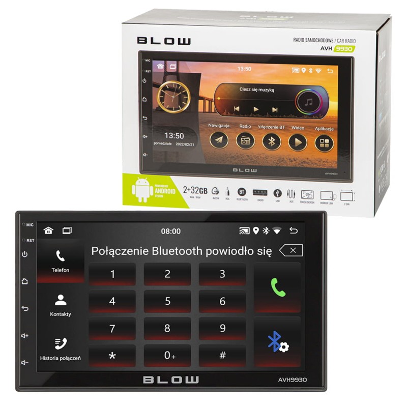 Radio 2DIN z systemem Android 12