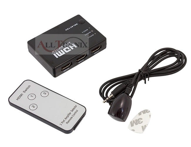 Switch 3x HDMI 1.3b sumator sygnału z pilotem