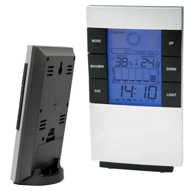 Podświetlana stacja pogody z zegarkiem