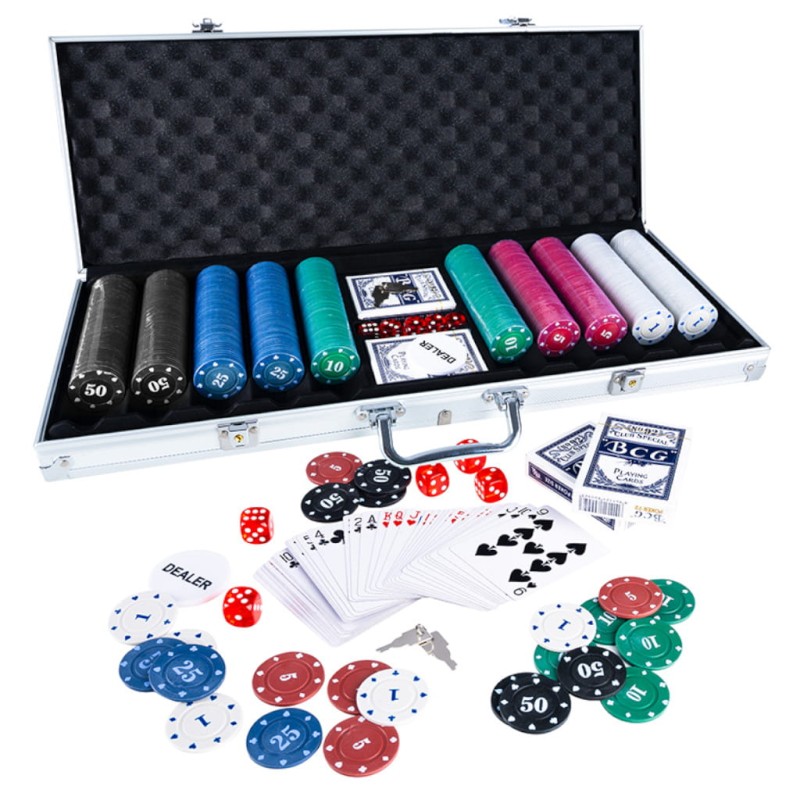 Poker set! Zestaw 500 żetonów