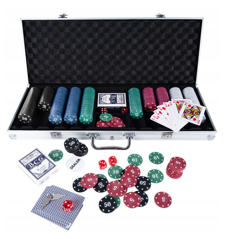 Elegancki zestaw pokerowy w walizce