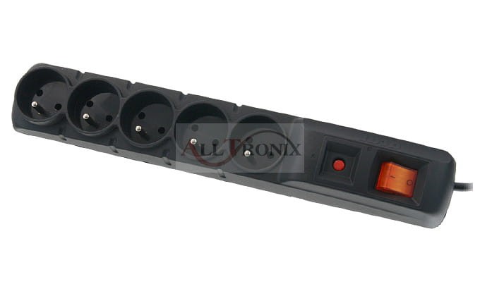 Listwa zasilająca ACAR F5 czarna